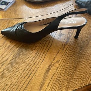 FRANCO SARTO 2.5 inch heels (6.5cm). Black genuine leather shoes